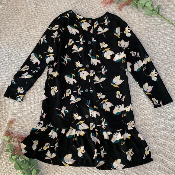 Halogen Drop Waist Button Backed Floral Dress - Picture 2 of 8